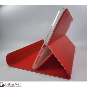 Folio dirbtinos odos atverčiamas dėklas - raudonas (Xiaomi Mi Pad 5/Pad 5 Pro (11.0)